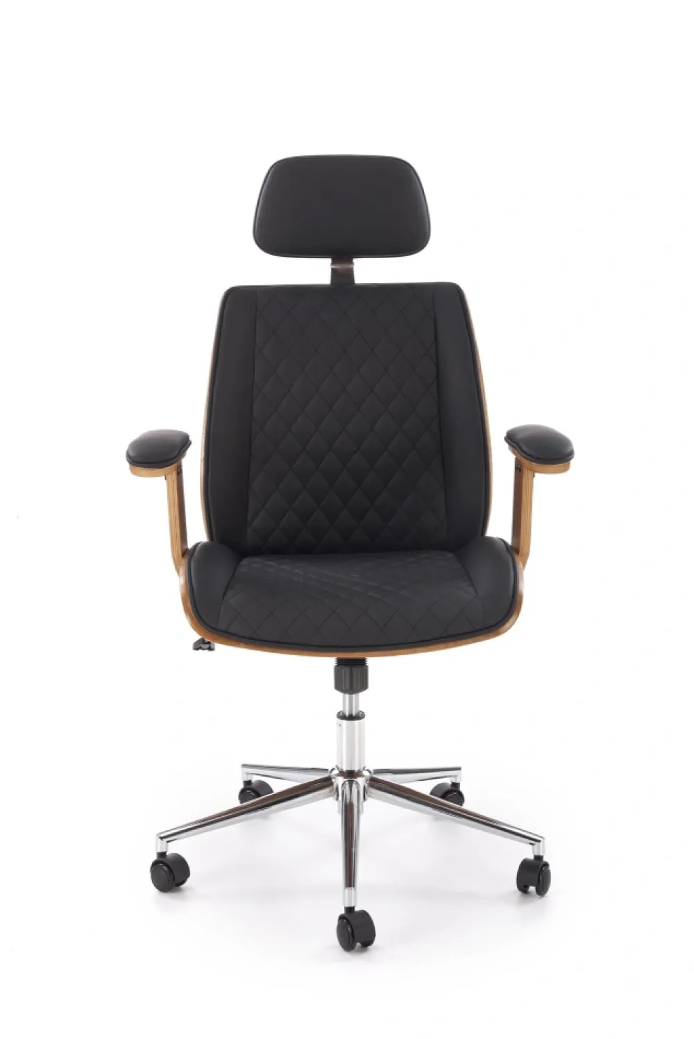 Halmar Fotele*TIMBER fotel gabinetowy orzechowy/czarny1 sztuka