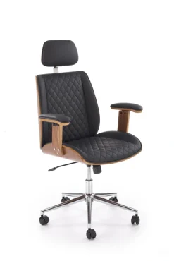 Halmar Fotele*TIMBER fotel gabinetowy orzechowy/czarny1 sztuka