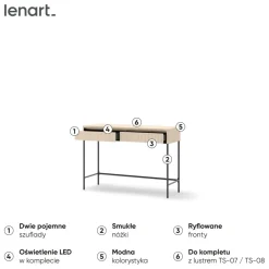 Lenart Toaletki Do Sypialni|Toaletki I Konsole*Toaletka do sypialni TREND TS-09 Beż piaskowy + czarny