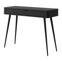 Laski Meble Toaletki Do Sypialni|Toaletki I Konsole*Toaletka do sypialni z szufladą, ryflowany front, czarna