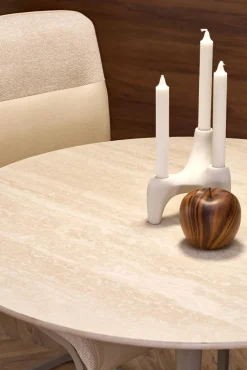 Halmar Stoły*TOLIO stół okrągły, trawertyn/ kaszmir (3p=1szt)1 sztuka