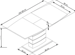 Halmar Stoły*TORONTO stół rokładany biały / dąb złoty1 sztuka
