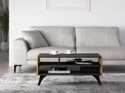 ML Meble Ławy I Stoliki Do Pokoju Młodzieżowego|Ławy I Stoliki Do Salonu*Toscania 07 Dąb Baltic Dune/Jesion Prestige Czarny - Stolik