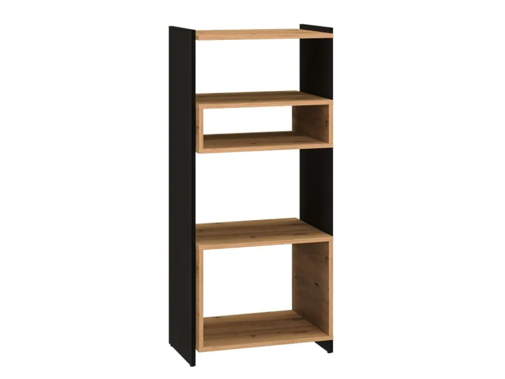 Dzieci ML Meble Szafki I Regały Do Biura|Szafki I Regały Do Pokoju Młodzieżowego*TRIS 05 dąb artisan/czarny - regał