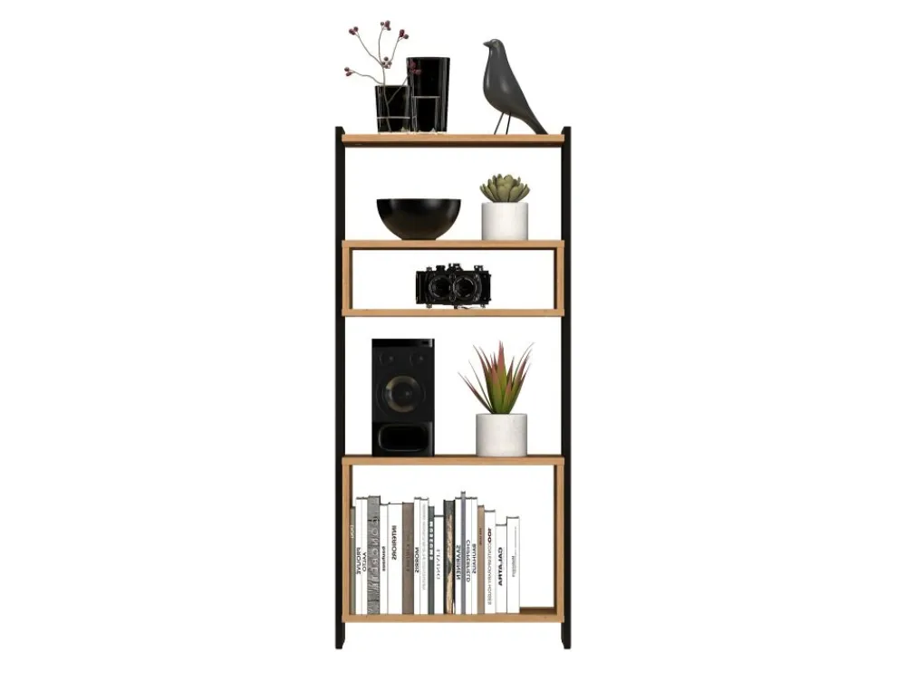 Dzieci ML Meble Szafki I Regały Do Biura|Szafki I Regały Do Pokoju Młodzieżowego*TRIS 05 dąb artisan/czarny - regał