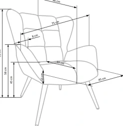 Halmar Fotele*TYRION fotel wypoczynkowy beżowy