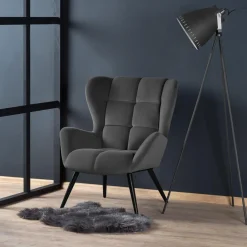 Halmar Fotele*TYRION fotel wypoczynkowy popielaty