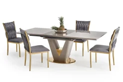 Halmar Stoły*VALENTINO stół rozkładany jasny popiel/złoty (3p=1szt)1 sztuka