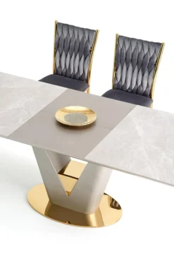 Halmar Stoły*VALENTINO stół rozkładany jasny popiel/złoty (3p=1szt)1 sztuka