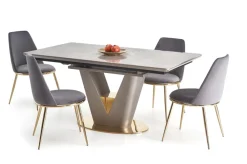 Halmar Stoły*VALENTINO stół rozkładany jasny popiel/złoty (3p=1szt)1 sztuka