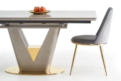 Halmar Stoły*VALENTINO stół rozkładany jasny popiel/złoty (3p=1szt)1 sztuka