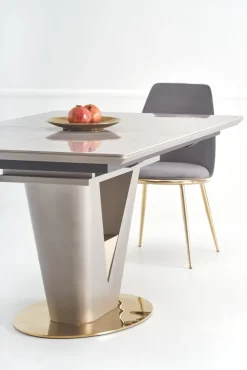 Halmar Stoły*VALENTINO stół rozkładany jasny popiel/złoty (3p=1szt)1 sztuka