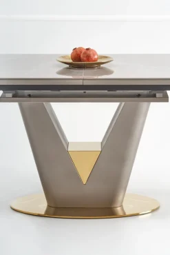 Halmar Stoły*VALENTINO stół rozkładany jasny popiel/złoty (3p=1szt)1 sztuka