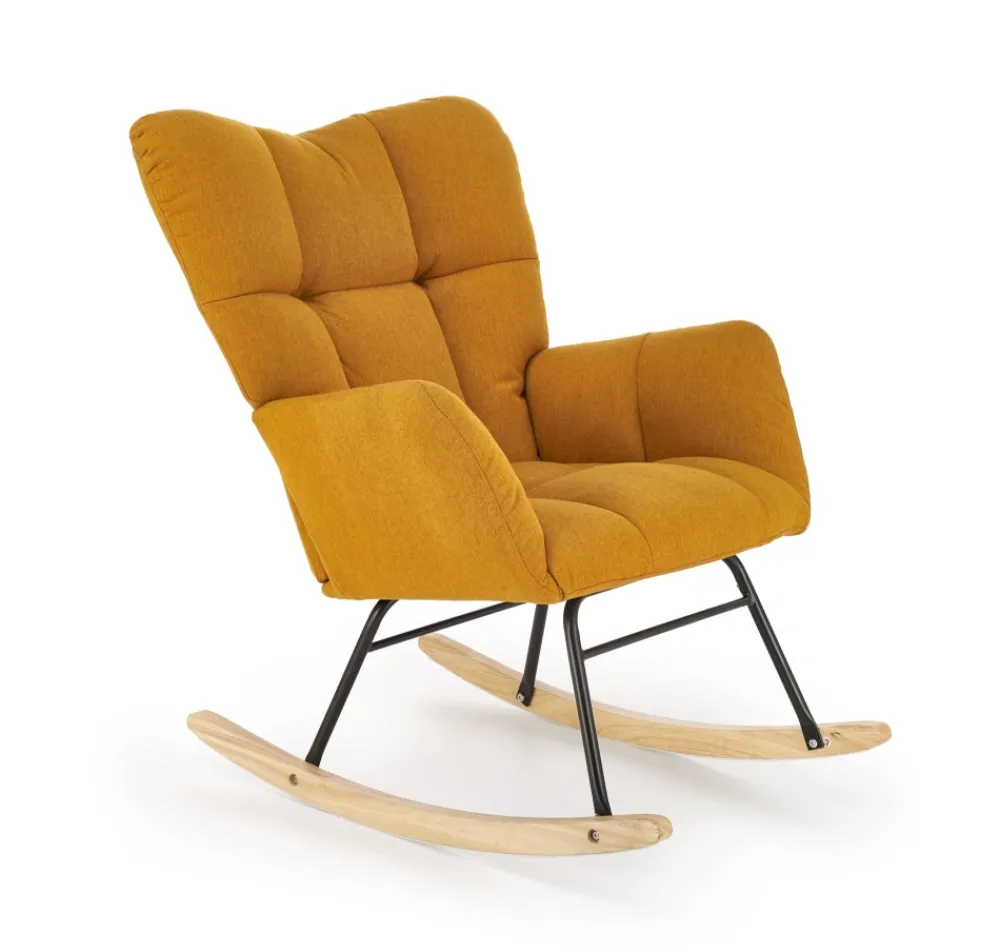 Halmar Fotele*VASCO fotel bujany musztardowy1 sztuka