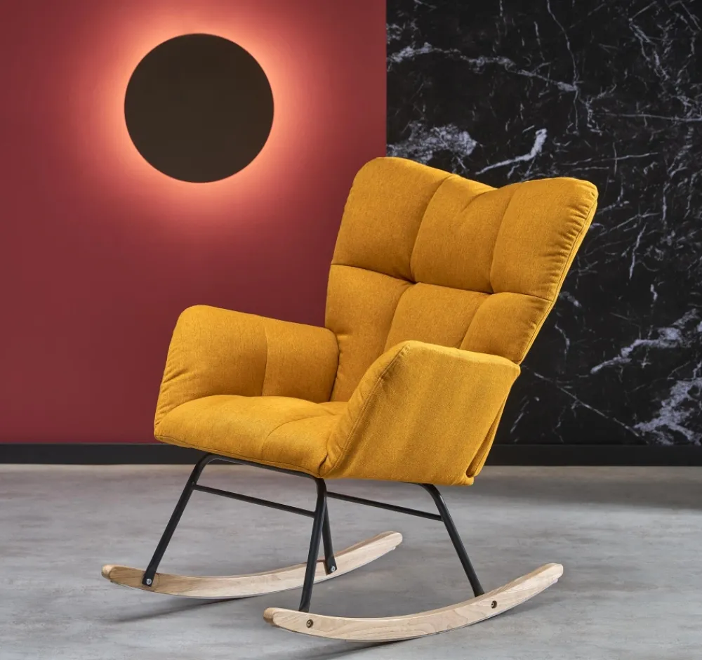 Halmar Fotele*VASCO fotel bujany musztardowy1 sztuka