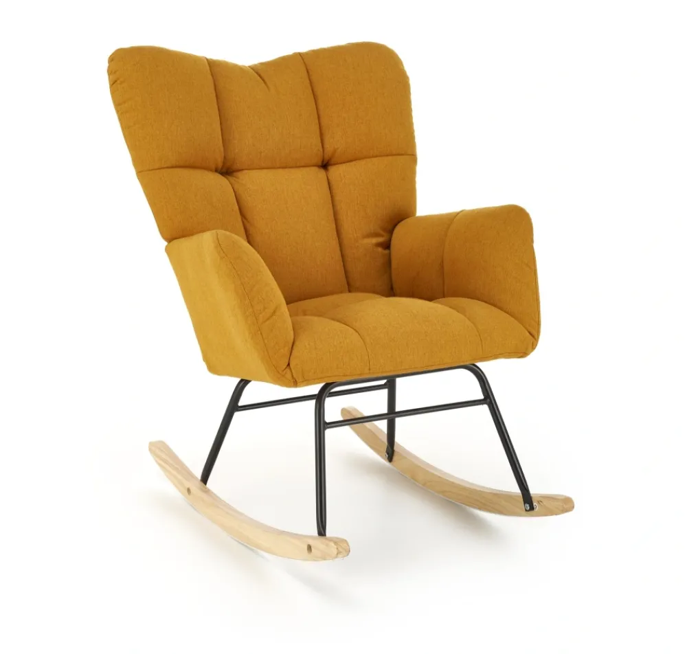 Halmar Fotele*VASCO fotel bujany musztardowy1 sztuka