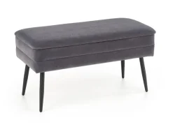 Halmar Fotele*VELVA ławka popielaty/czarny (1p=1szt)1 sztuka