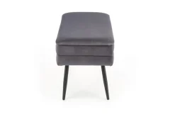 Halmar Fotele*VELVA ławka popielaty/czarny (1p=1szt)1 sztuka