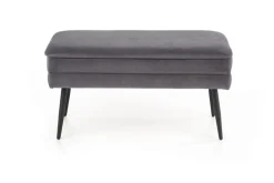 Halmar Fotele*VELVA ławka popielaty/czarny (1p=1szt)1 sztuka