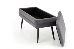 Halmar Fotele*VELVA ławka popielaty/czarny (1p=1szt)1 sztuka