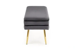 Halmar Fotele*VELVA ławka popielaty/złoty (1p=1szt)1 sztuka