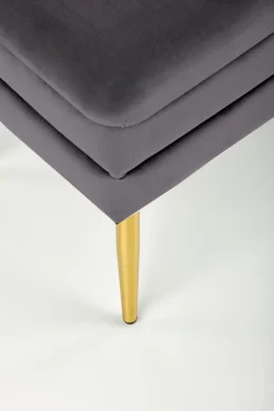 Halmar Fotele*VELVA ławka popielaty/złoty (1p=1szt)1 sztuka