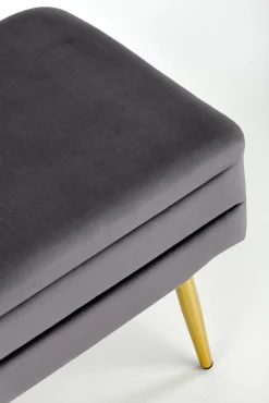 Halmar Fotele*VELVA ławka popielaty/złoty (1p=1szt)1 sztuka