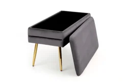 Halmar Fotele*VELVA ławka popielaty/złoty (1p=1szt)1 sztuka