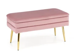 Halmar Fotele*VELVA ławka różowy/złoty (1p=1szt)1 sztuka