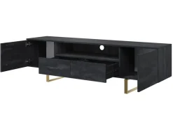 Bogart Szafki Rtv*VERICA RTV 200 2D2SZ - charcoal flow / złote nogi