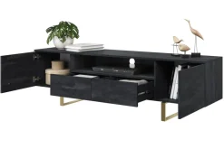 Bogart Szafki Rtv*VERICA RTV 200 2D2SZ - charcoal flow / złote nogi