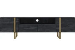 Bogart Szafki Rtv*VERICA RTV 200 2D2SZ - charcoal flow / złote nogi