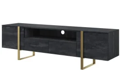 Bogart Szafki Rtv*VERICA RTV 200 2D2SZ - charcoal flow / złote nogi