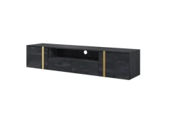 Bogart Szafki Rtv*VERICA RTV 200 2D2SZ - charcoal flow / złote uchwyty / wisząca