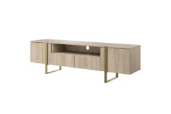 Bogart Szafki Rtv*VERICA RTV 200 2D2SZ - dąb biszkoptowy / złote nogi