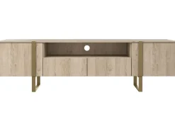 Bogart Szafki Rtv*VERICA RTV 200 2D2SZ - dąb biszkoptowy / złote nogi