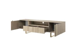 Bogart Szafki Rtv*VERICA RTV 200 2D2SZ - dąb biszkoptowy / złote nogi