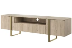 Bogart Szafki Rtv*VERICA RTV 200 2D2SZ - dąb biszkoptowy / złote nogi