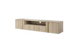 Bogart Szafki Rtv*VERICA RTV 200 2D2SZ - dąb biszkoptowy / złote uchwyty / wisząca