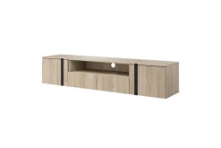 Bogart Szafki Rtv*VERICA RTV 200 2D2SZ - dąb biszkoptowy / czarne uchwyty / wisząca