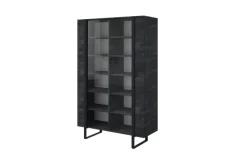 Bogart Witryny*VERICA WITRYNA 120 2D - charcoal flow / czarne nogi