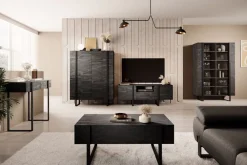 Bogart Witryny*VERICA WITRYNA 120 2D - charcoal flow / czarne nogi