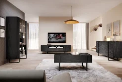 Bogart Witryny*VERICA WITRYNA 120 2D - charcoal flow / czarne nogi