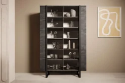 Bogart Witryny*VERICA WITRYNA 120 2D - charcoal flow / czarne nogi