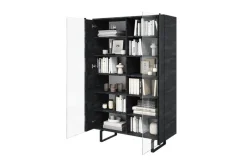 Bogart Witryny*VERICA WITRYNA 120 2D - charcoal flow / czarne nogi