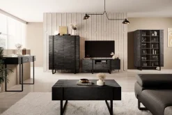 Bogart Witryny*VERICA WITRYNA 120 2D - charcoal flow / czarne nogi