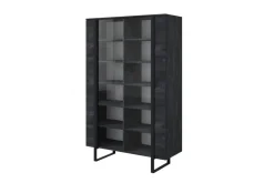 Bogart Witryny*VERICA WITRYNA 120 2D - charcoal flow / czarne nogi