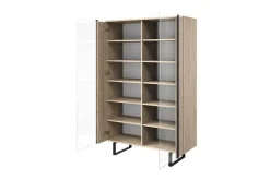 Bogart Witryny*VERICA WITRYNA 120 2D - dąb biszkoptowy / czarne nogi