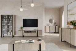 Bogart Witryny*VERICA WITRYNA 120 2D - dąb biszkoptowy / czarne nogi