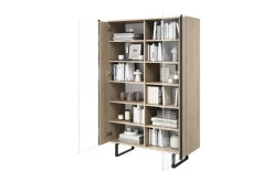 Bogart Witryny*VERICA WITRYNA 120 2D - dąb biszkoptowy / czarne nogi